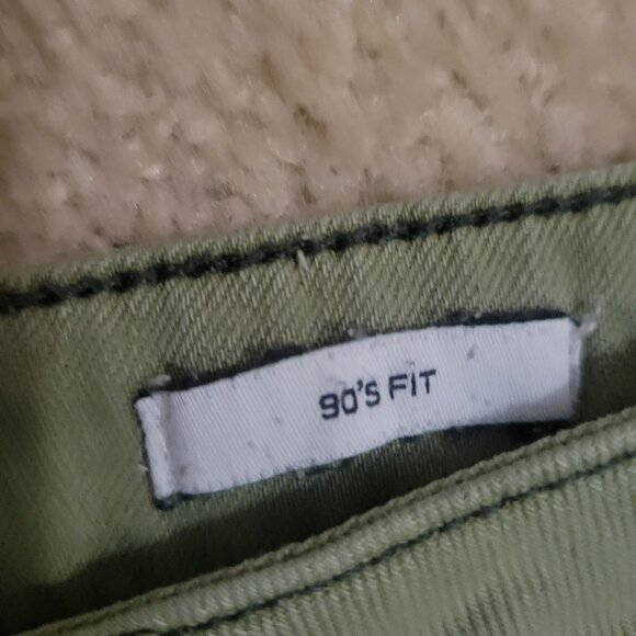 Forever 21 90’s Fit Women’s Jeans Size 27 Olive Y2K Skater Stranger Things Vibes - Picture 4 of 7